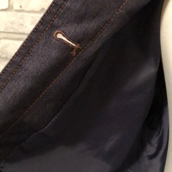 Utex Designs light lined denim jacket medium button front fall layered look - Picture 3 of 7